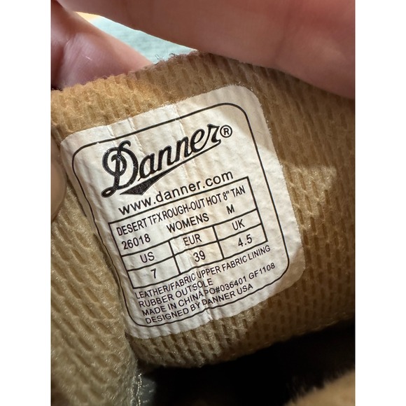 Danner Desert TFX Rough-Out Hot 8" Tan Tactical Military Hiking Boots - Women's - Picture 5 of 8